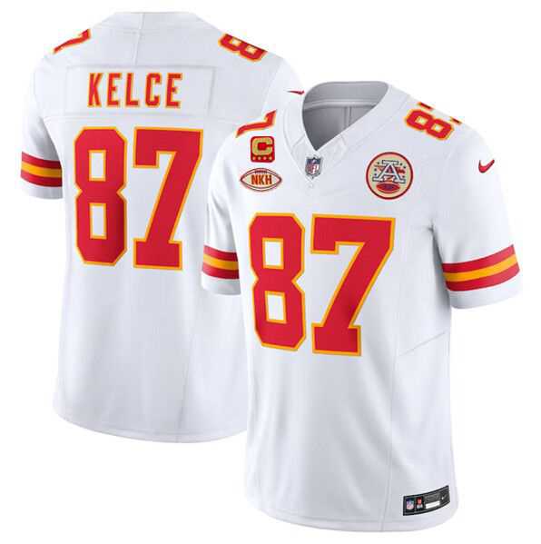 Men & Women & Youth Kansas City Chiefs #87 Travis Kelce White 2024 F.U.S.E. With NKH Patch And 4-star C Patch Vapor Untouchable Limited Jersey,We sell and wholesale Men & Women & Youth Kansas City Chiefs #87 Travis Kelce White 2024 F.U.S.E. With NKH Patch And 4-star C Patch Vapor Untouchable Limited Jersey on line form chian!